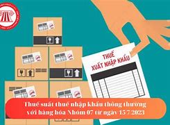 Thuế Suất Thuế Nhập Khẩu Thông Thường Do Ai Ban Hành Là Gì Ạ